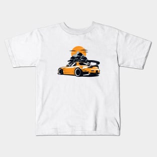 Yellow RX7 Widebody Kids T-Shirt